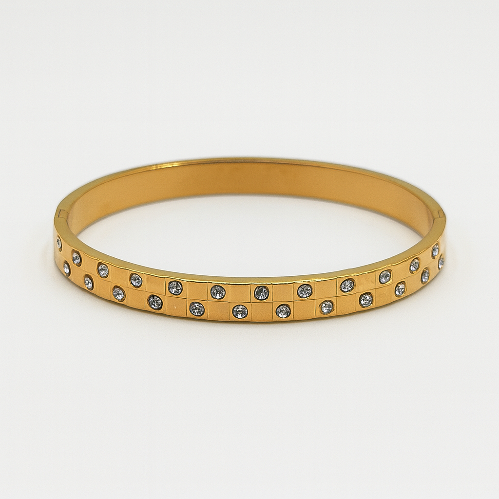 Gold Crystal-Studded Bracelet