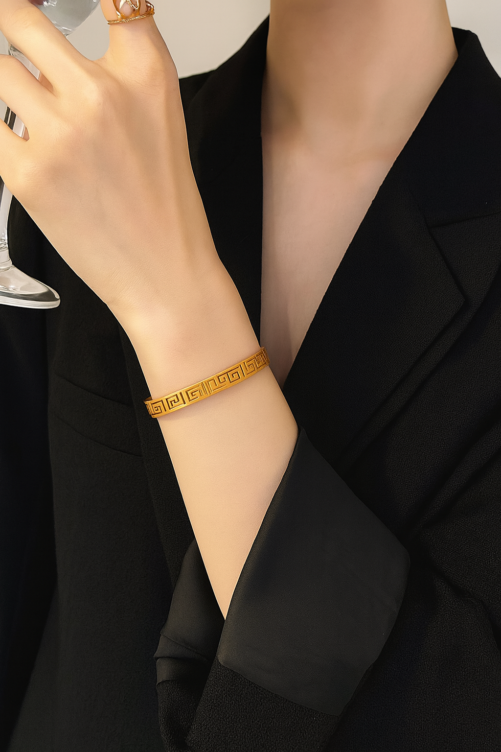 Gold Greek Key Bracelet