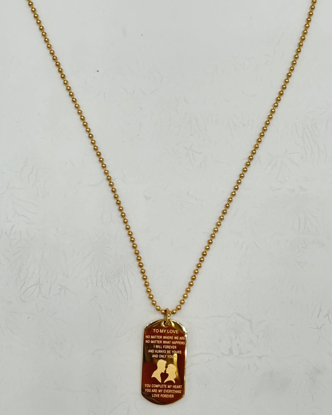 Engraved Love Tag Necklace