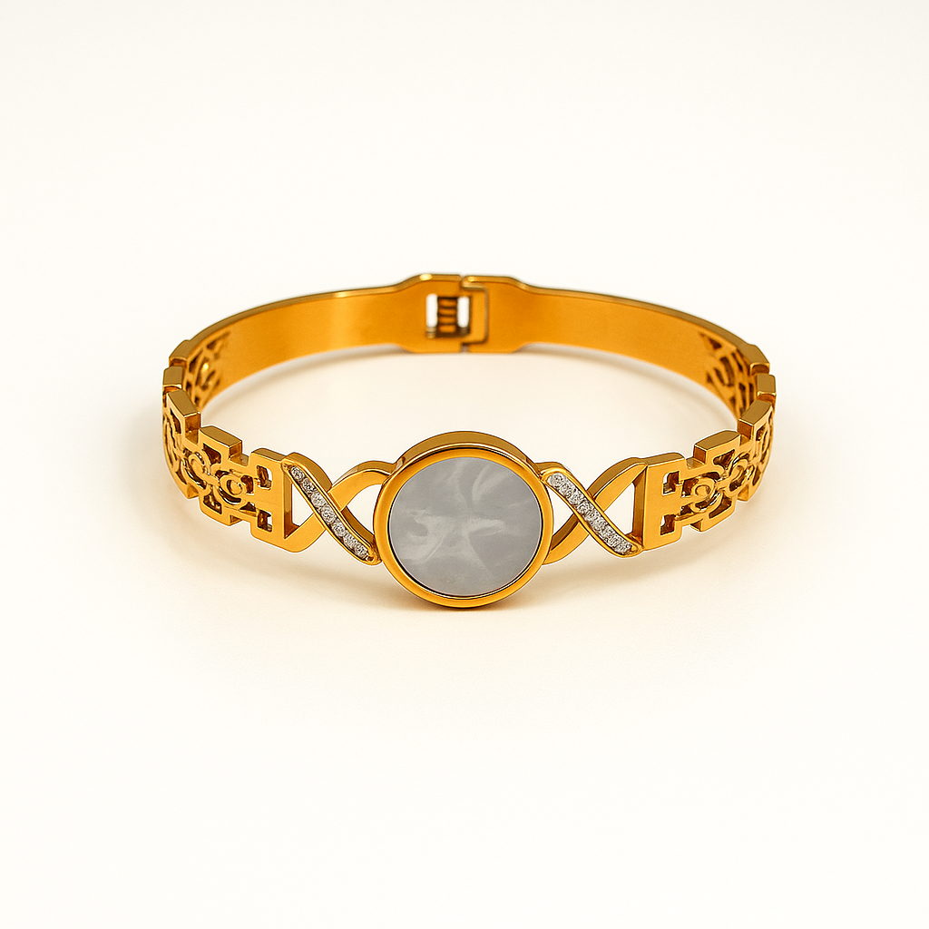 Gold Mother-of-Pearl Bracelet
