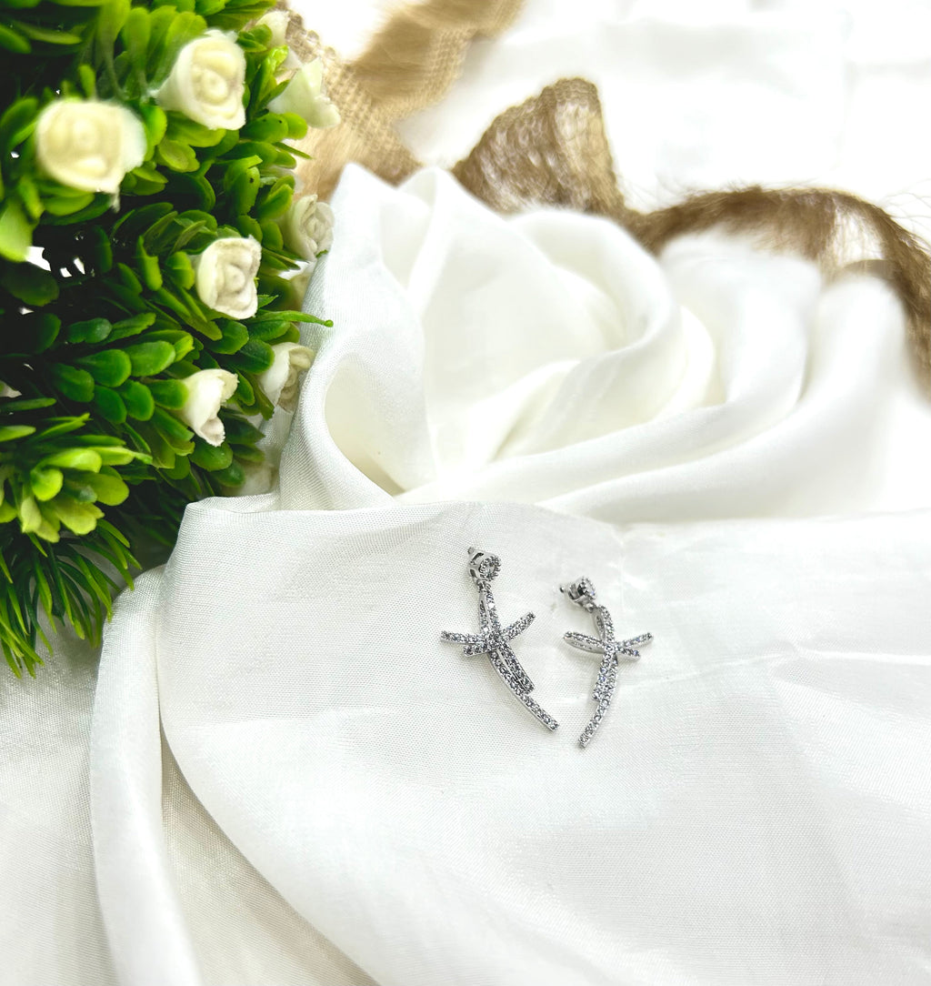 Crystal Arc Earrings