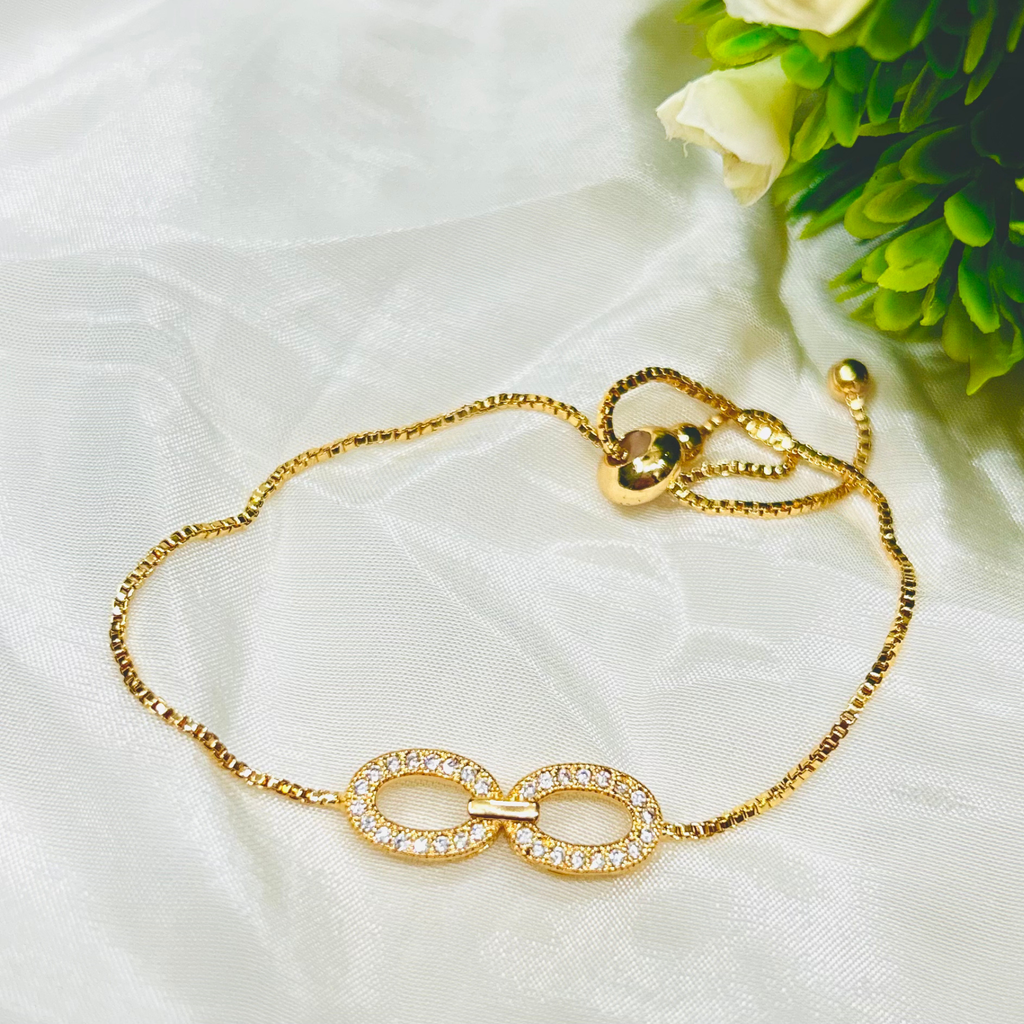Golden Infinity Bracelet (Adjustable Size)